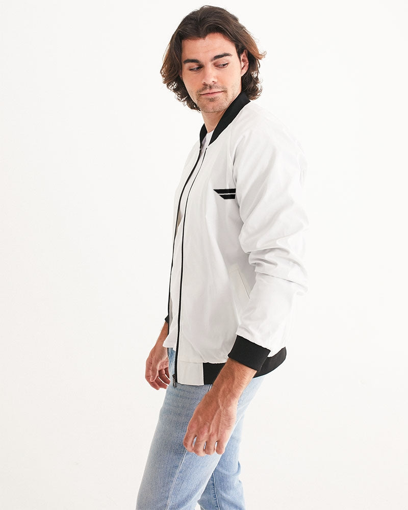 Art is a Vibe Men's Bomber Jacket (White) | GENESYS 2.0