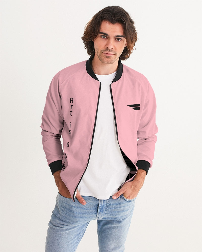 Art is a Vibe Men's Light Pink Bomber Jacket | GENESYS 2.0